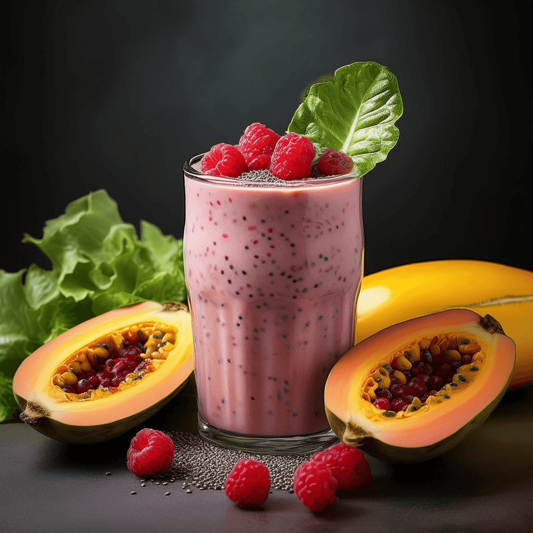 Raspberry, Passion fruit, Papaya Smoothie